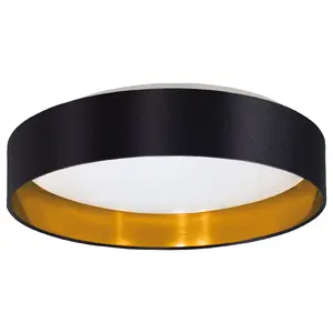 Потолочный светильник EGLO Maserlo LED, 21.6 Вт, круглый, черный и золотой