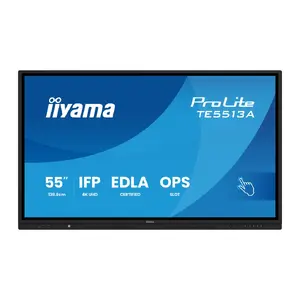 iiyama TE5513A-B3AG Interactive Flat Panel Signage Display 54.6 inch 4K Ultra HD LCD Touchscreen Wi-Fi Android Built-in Processor 24/7 Black