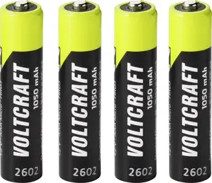 Voltcraft Micro AAA NiMH uzlādējams akumulators 1050 mAh 1.2V Ready to Use, 4 gab.