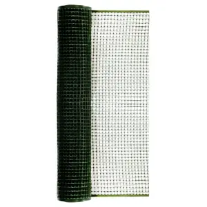 BESK Polyethylene Garden Fencing Mesh 1x10m Green 12.7x12.7mm