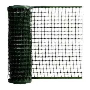 BESK Polyethylene Garden Fencing Mesh 0.5x10m Green 25.4x25.4mm