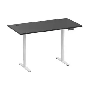 Up Up Bjorn II Adjustable Height Table, White Frame, Black M-Size Tabletop