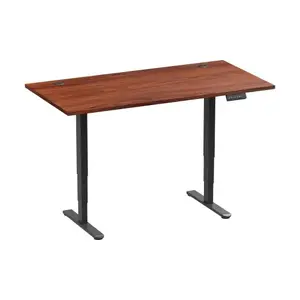 Up Up Bjorn II Adjustable Height Table, Black Frame, Dark Walnut M Table Top