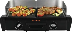 Контактный гриль Tefal TG800N10, 2400 Вт, прямоугольный, черный