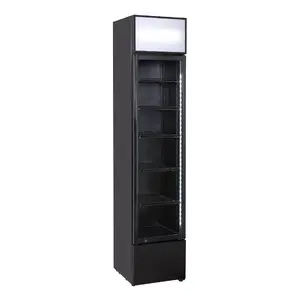Scandomestic DCC217BD Display Cooler with LED Lighting and Self-Closing Door