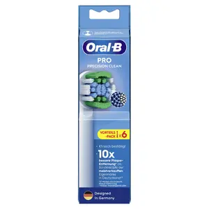 Сменные насадки для зубных щеток Oral-B Precision Clean, 6 штук, белые