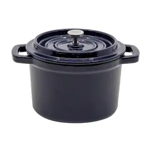 GRAND FEU Mini Cast Iron Pot, 0.65L, Blue
