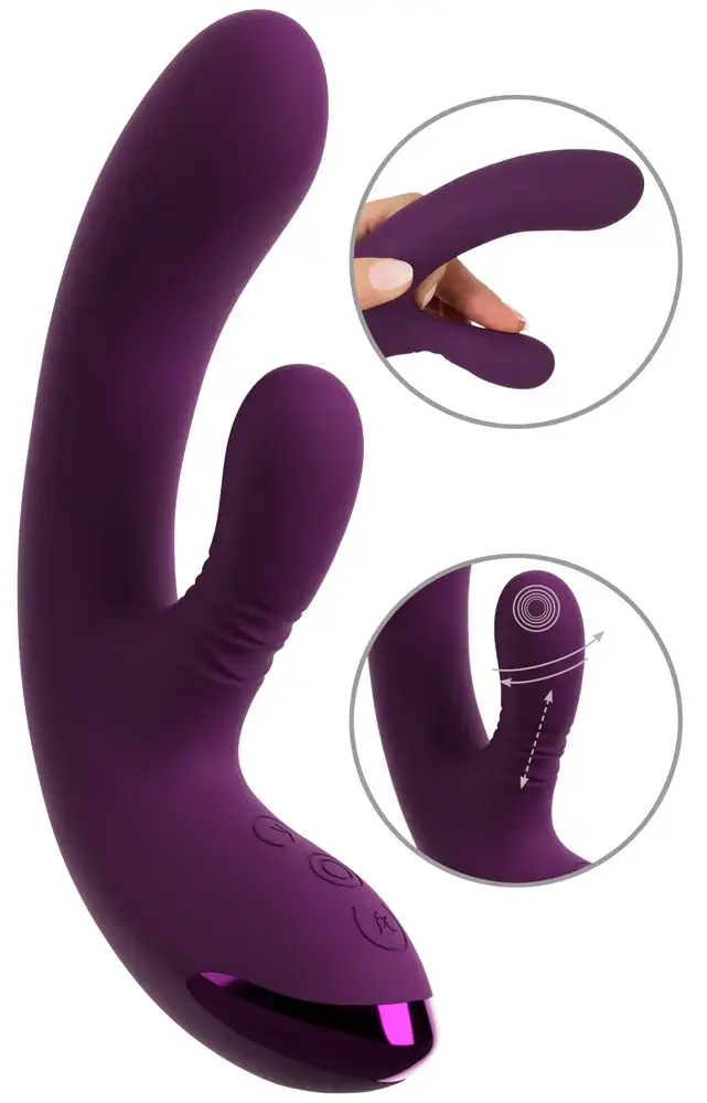Javida trusīša tipa vibrators ar kustīgu galviņu | Dubultā stimulācija Photo 2