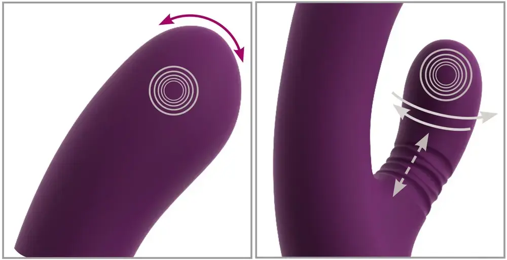 Javida trusīša tipa vibrators ar kustīgu galviņu | Dubultā stimulācija Photo 11