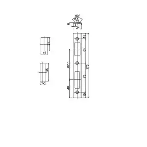 STRIKE PLATE RU90 FRONT PLATE U-SHAPED