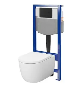 CERSANIT NOVADO D253 Toilet Installation Frame with Black Flush Button