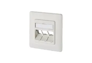 METZ CONNECT Installation Box for Modules, 3-Port, White