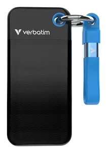 Verbatim Pocket SSD USB 3.2 Gen 2 256GB Black and Blue M.2 1000 MB/s