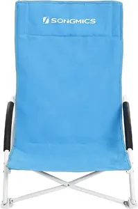 Songmics GCB61BU Folding Beach and Camping Chair with Carrying Bag, 150 kg Capacity