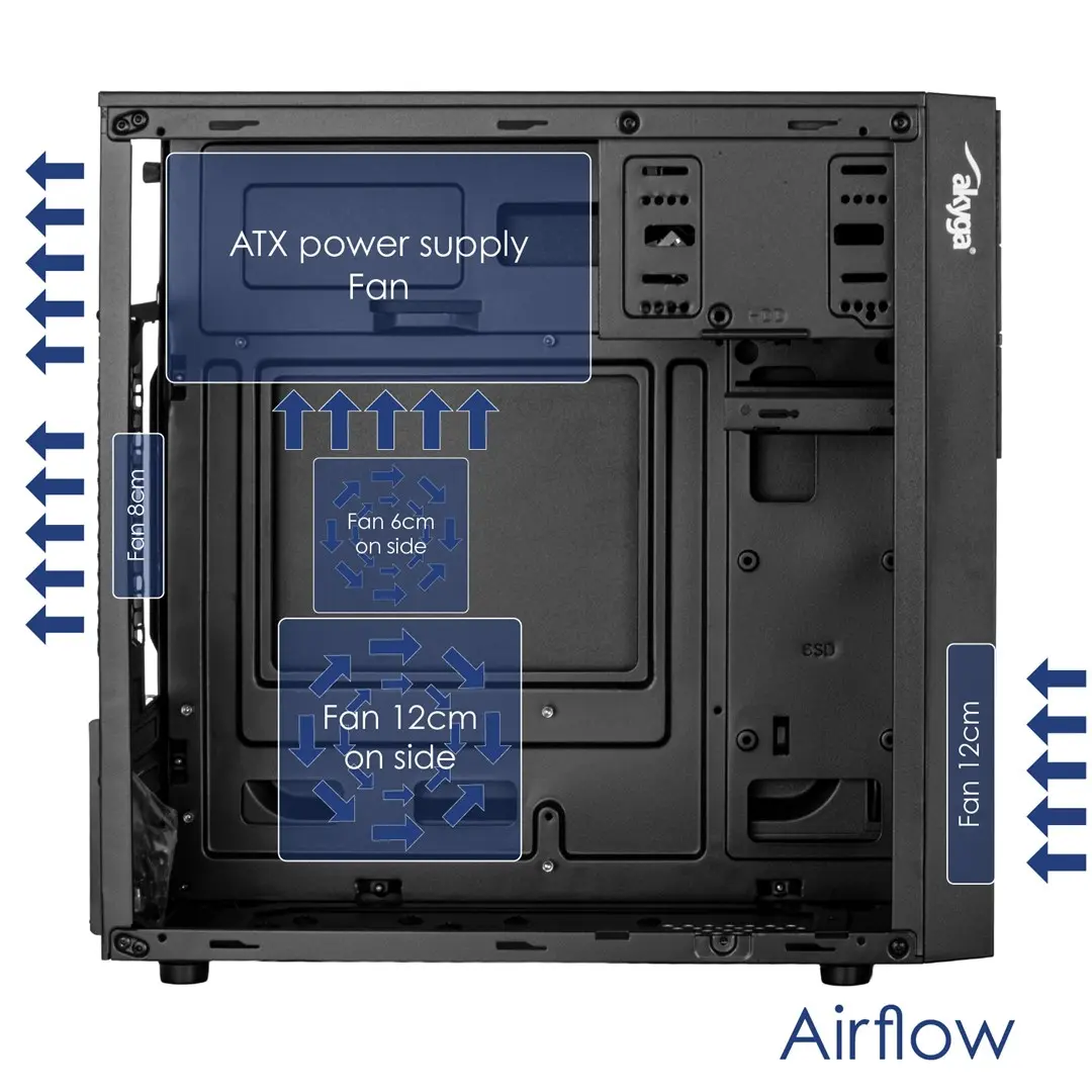 Akyga AK19BK Micro ATX datora korpuss Photo 9