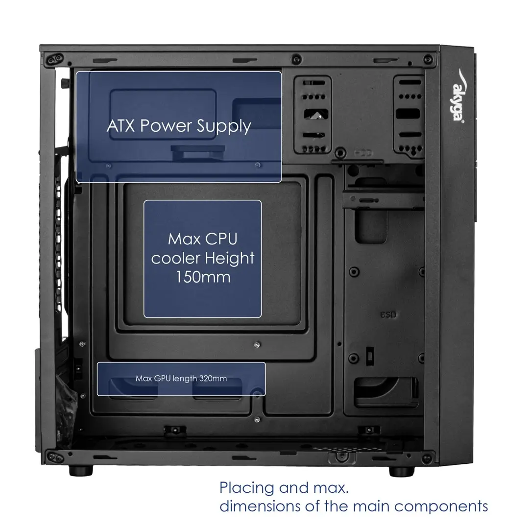 Akyga AK19BK Micro ATX datora korpuss Photo 10