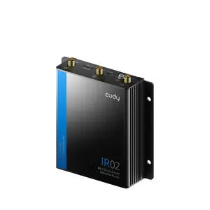 Cudy IR02 4G LTE Cat 4 N150 Industrial Wi-Fi Router with Fast Ethernet and RS-232/485 Serial Interface in Black Metal Housing