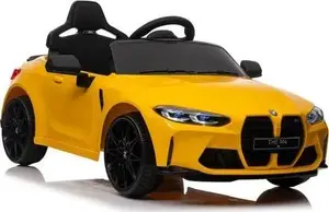 LEANToys BMW M4 Battery-Powered Ride-On Car Yellow