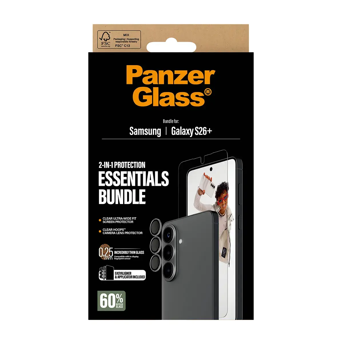 PanzerGlass ® 2-in-1 Hoops® Bundle Samsung Galaxy S26+ | Ultra-Wide Fit PG26667 Photo 3