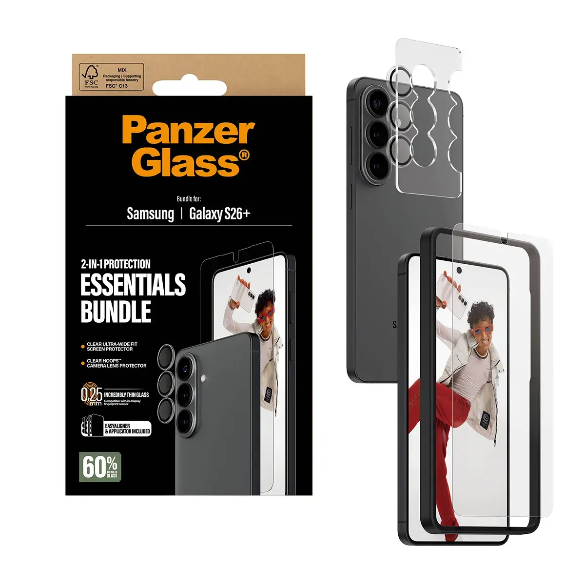 PanzerGlass ® 2-in-1 Hoops® Bundle Samsung Galaxy S26+ | Ultra-Wide Fit PG26667 Photo 5