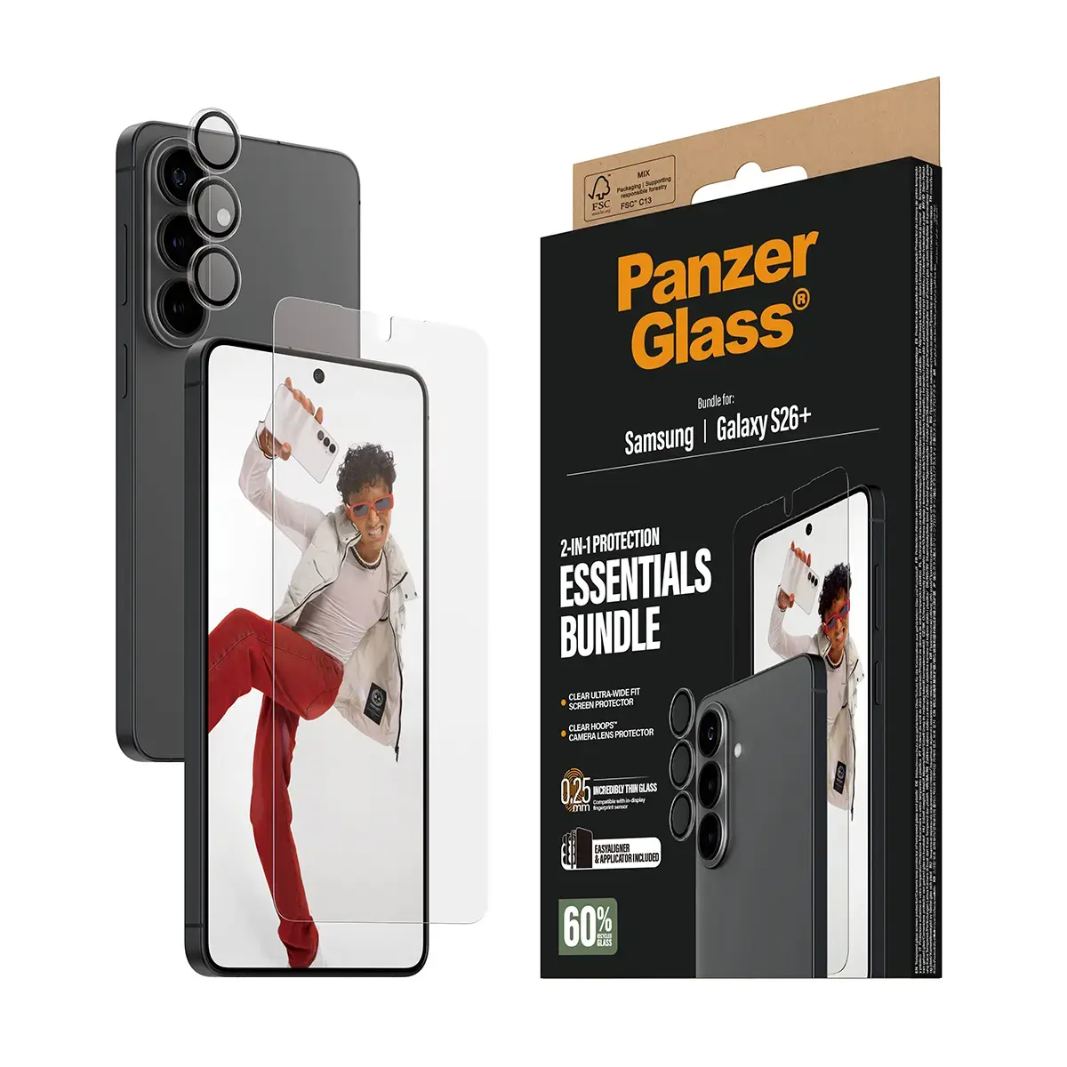PanzerGlass ® 2-in-1 Hoops® Bundle Samsung Galaxy S26+ | Ultra-Wide Fit PG26667 Photo 6