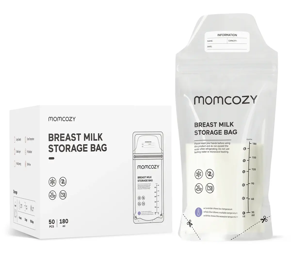 Пакеты для хранения молока Momcozy MS002 - 50 шт Photo 5