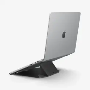 Подставка для ноутбука Spigen Slim Fold LD201-S9, неклейкая, черный полиуретан