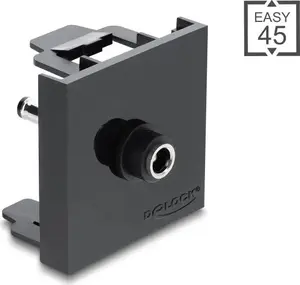 Delock Easy 45 Module DC 5.5 x 2.1 mm Female to DC 5.5 x 2.5 mm Male Adapter Black