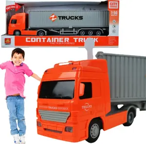 Maksik CIĘŻARÓWKA SAMOCHÓD KONTENER DŻWIĘK ŚWIATŁA TIR / CAR9419)