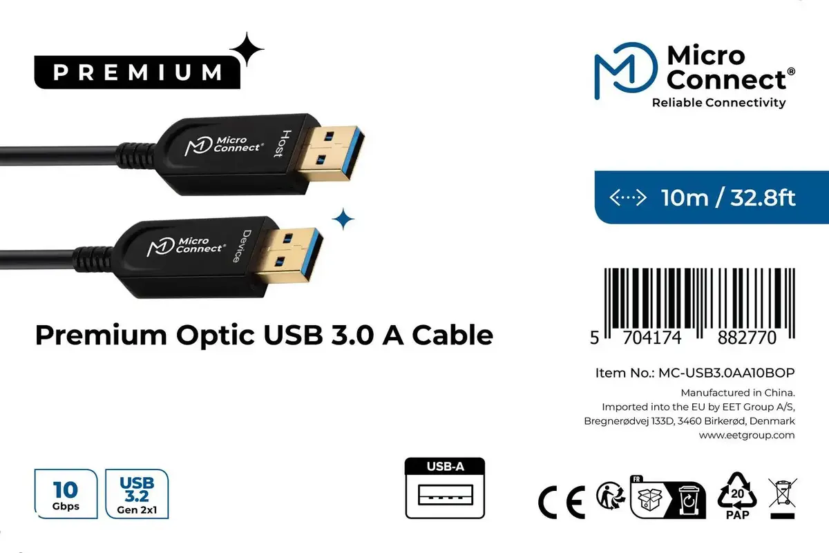 Кабель MicroConnect USB 3.0 A-A 10 м Photo 3