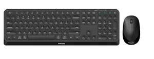 Philips 4000 series SPT6407B/19 tastatūra Pele iekļauta Universāls RF bezvadu sakari + Bluetooth AZERTY Franču Melns