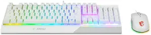 MSI Vigor GK30 Combo RGB Keyboard and Mouse Set, FR Layout, White