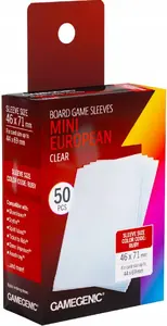 Gamegenic Mini European Board Game Sleeves 46x71 mm Clear 50 Pack