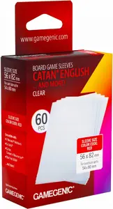 Gamegenic Board Game Sleeves for Catan English Edition 56x82 mm Clear 60 Pack