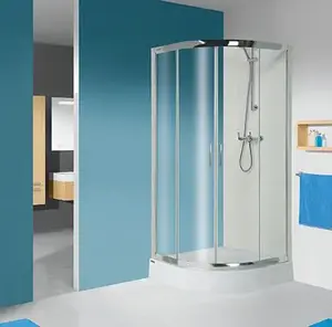 Sanplast KP4/TX5b+BPza Semi-Circular Corner Shower Enclosure with 90cm Shower Tray