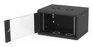 Настенный телекоммуникационный шкаф Fibrain SWC-18-600-S04-B 18U, черный