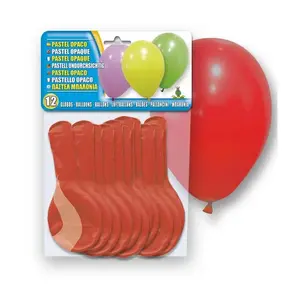Овальные воздушные шары Globolandia 5106-45, упаковка 12 штук, 32x25 см