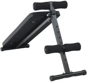 VidaXL regulējams vēdera preses sols, salokāma tērauda konstrukcija, kravnesība 150 kg