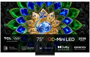 TCL A400 75A400U Smart TV 190.5 cm 75 Inch 4K Ultra HD QD-Mini LED Wi-Fi Black