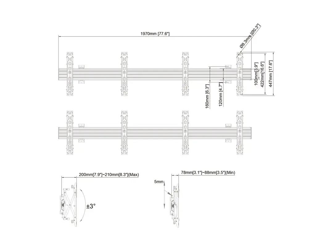 Multibrackets 2628 signage display mount 2628 Photo 6