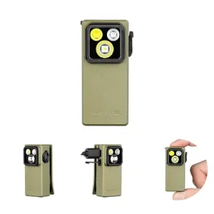 Olight Oclip Ultra Rechargeable Clip-On Flashlight, Olive Green