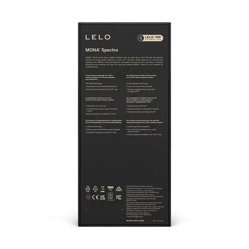 Интимный массажер LELO Mona Spectra | Красный свет и приложение Photo 8