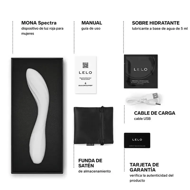 Интимный массажер LELO Mona Spectra | Красный свет и приложение Photo 12