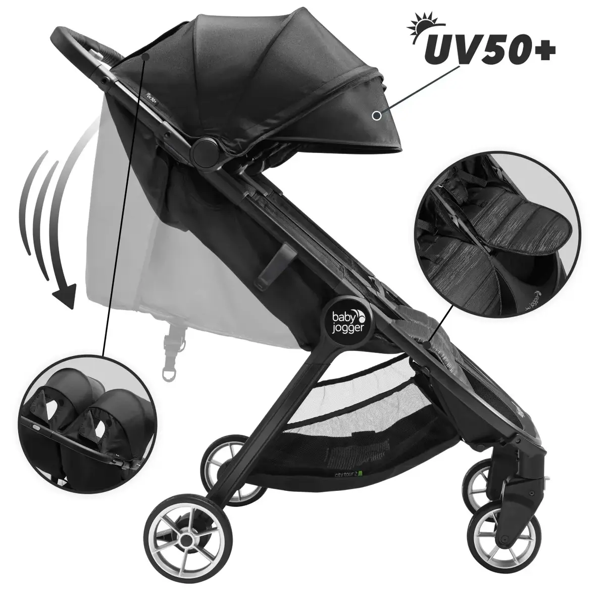Baby Jogger City Tour 2 Double Tandem Stroller Photo 4
