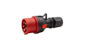 Прямая переносная вилка Elektromet WPP 16/5 тип B 16А 5-контактная черная