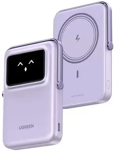 Powerbank Ugreen Magnetyczny Power bank UNO PB572 10000mAh Qi Fioletowy (45328)