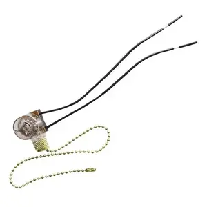 LIREGUS 27-970 Pull Cord Switch with Chrome Chain 3A