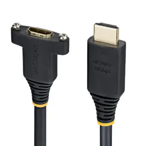 StarTech HDMI2PNLFM-2M HDMI Cable HDMI Type A Male to HDMI Type A Female Gold-Plated Contacts 2 m Black