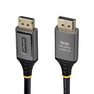 StarTech DP21V-1M-DP80-CABLE DisplayPort 2.1 Cable VESA Certified DP80 1 m Black Male to Male