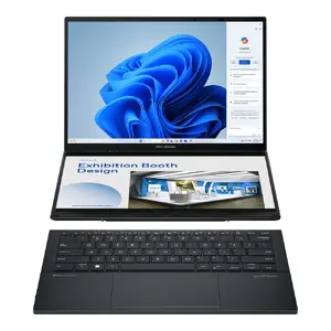 Asus Zenbook Duo 14 OLED UX8406CA Laptop, 14-inch WUXGA Touchscreen, Intel Core Ultra 9 285H, 32GB RAM, 1TB SSD, Windows 11 Home, Gray